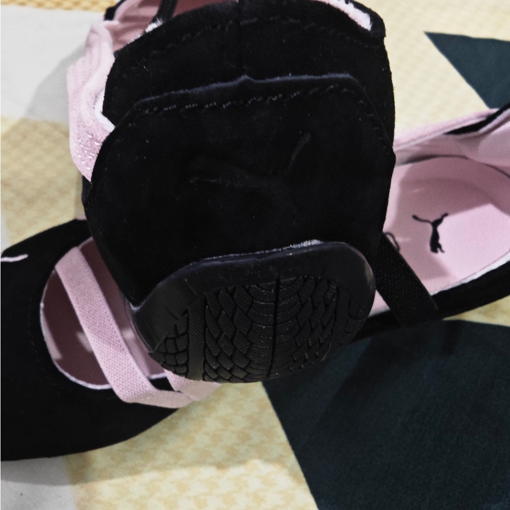 Puma Women Black and Light Pink Mary Jane Ballet Flats - Picture 7 of 7